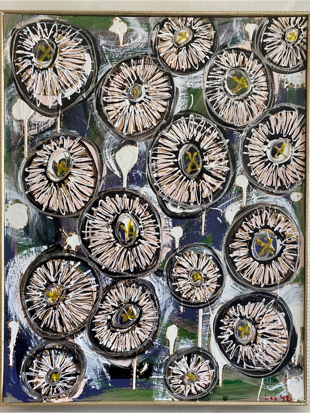HANDMADE Original Abstract Modern Painting | 'sunflowers' by me on canvas | one